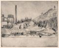 KatNr 395 Erhard Hippold "Gärtnerei III" / Drei Ansichten aus der Lößnitz. 1933.