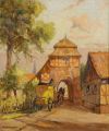 KatNr 070   Rudolf Poeschmann "Altes Städtchen im Harz" (Neustadt im Harz). 1930's.
