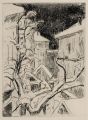 KatNr 446&nbsp;&nbsp; Erhard Hippold "Mondlandschaft" / Drei Ansichten aus der Lößnitz / Verschneite Stadtansicht. 1933.