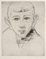 KatNr 530 Erhard Hippold, Selbstbildnis en face / Weiblicher Akt, auf Stuhl sitzend / Bildnis einer jungen Frau / Knabenkopf / Weiblicher Akt mit angezogenen Knieen. Ohne Jahr / 1933/ 1934.