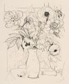 KatNr 532 Erhard Hippold "Auberginen und Weintrauben" / "Mohn und Pfingstrosen" / Stillleben mit Birnen / Vase mit Magnolienzweig. 1963/1970/ 1971.