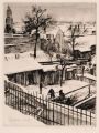 KatNr 376   Richard Müller "Schneelandschaft" (Stadtansicht von Meißen). 1921.