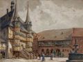 KatNr 382   Rudolf Poeschmann, Wernigerode – Blick auf das Rathaus. Wohl 1920's.