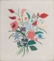 KatNr 435&nbsp;&nbsp; Renate Drescher-Partheter, Blumenstrauß / Sommerblumen in einer Vase. Frühe 1950's.