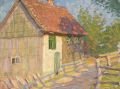 KatNr 086   Wilhelm Ueberrueck, Sommerliches Gehöft. Early 20th cent.