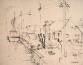 KatNr 465&nbsp;&nbsp; Erhard Hippold "Hafen Wollgast". 1958.