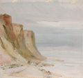 KatNr 058&nbsp;&nbsp; Arno Drescher, Steilküste auf Rügen. Späte 1930's.