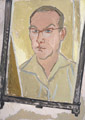KatNr 158&nbsp;&nbsp; Erhard Hippold, Selbst im Spiegel. Wohl 1958/ 1959.