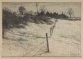 KatNr 321   Richard Müller, Zerstörtes Gehöft bei Dinant. 1914.