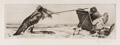 KatNr 319   Richard Müller "Der Künstler (Affe, einen Marabu malend)". 1924.