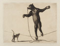 KatNr 320   Richard Müller "Der Künstler (seiltanzender Bär und Affe)". 1915.