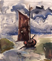 KatNr 540&nbsp;&nbsp; Erhard Hippold "Bodden / Ahrenshoop I". 1958.