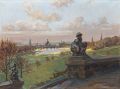 KatNr 105   Rudolf Poeschmann "Dresden – Blick vom Waldschlößchen". 1924.