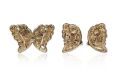KatNr 1075 Demi Parure "Butterfly" mit Almandinen und Padparadscha Saphiren. Late 20th / 21st century.