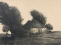 KatNr 438   Johann Nikolaus Türk, Norddeutsches Bauernhaus. Wohl 1930's.