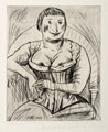 KatNr 488   Paul Kleinschmidt "Margarethe Kleinschmidt im Korbstuhl". 1922.