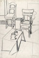 KatNr 284 Lutz Fleischer, Neun Aktzeichnungen bzw. Interieurs. 1979/ 1980.