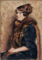 KatNr 263   Paul Wilhelm (zugeschr.), Sitzende Dame mit Pelzstola. Wohl 1920's.
