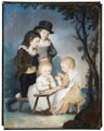 KatNr 372   Deutsche Schule, Die Kinder des Fürstenhauses Reuß beim Picknick. Um 1795.