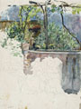 KatNr 421   Otto Greiner, Rom – Blick in den Atelierhof des Künstlers. Wohl 1892.