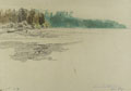 KatNr 418   Otto Greiner, Landschaft im Isartal. Wohl 1880er/ 1890's.