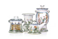 KatNr 865 Zwei Deckelgefäße / Vase / Teekanne. Hans-Peter Meyer, Bischofswerda. Wohl 1990's.