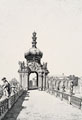 KatNr 450 Georg Erler, Vier Ansichten des Dresdner Zwingers / Dresden- Kreuzkirche. Wohl 1920er/ 1930's.