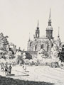 KatNr 450 Georg Erler, Vier Ansichten des Dresdner Zwingers / Dresden- Kreuzkirche. Wohl 1920er/ 1930's.