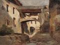 KatNr 031   Adolph Heinrich Lier "Wirtshaus in Polling" (Studie). Um 1870.