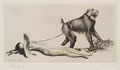 KatNr 504 Richard Müller "Auf Freiersfüßen" / "Das große Tier I (stehend)" / "Der Affe". 1914 / 1918/ 1922.
