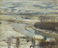 KatNr 097   Otto Lange, Die Elbe bei Pillnitz im Winter. 1910's