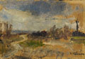 KatNr 088   Rudolf Höckner, Landschaft bei Weimar. Wohl 1920er/ 1930's.