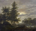 KatNr 010   Karl Gottfried Traugott Faber "Landschaft im Mondschein". 1832.