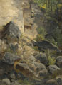 KatNr 039   Ernst Erwin Oehme (zugeschr.), Steinbruch in der Sächsischen Schweiz. 1901.
