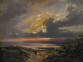 KatNr 026   Carl Robert Kummer "Abend an der Schottischen Küste". 1855.