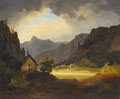 KatNr 071   Wohl alpenländischer Künstler, Gebirgslandschaft. Wohl frühes 19th cent.