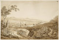 KatNr 067   Adrian Zingg "Landschaft in B?hmen" (Mariaschein in B?hmen mit Blick auf Teplitz). Sp?tes 18. Jh./ Early 19th cent.