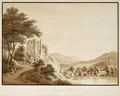 KatNr 018   Christian Gottlob Hammer "Vue de Tharand près de Dresde" (Ansicht von Tharandt bei Dresden). Um 1810.