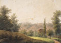 KatNr 021   Carl Ehrenfried Held, Die Pulvermühle im Plauenschen Grund / "Bey Potschappel" / "Burgstädtel in der Abendbeleuchtung". 1814 / 1834/ 1834.