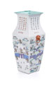KatNr 947 Qianjiang Cai Vase "Wu Shuang Pu". China. Wohl frühes 20th cent.