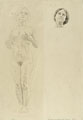 KatNr 412   Otto Greiner, Stehender weiblicher Akt. Wohl 1912.