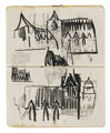 KatNr 518 Hans Poelzig Two sketchbooks: Royal Opera in Berlin. Around 1912.