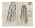 KatNr 517 Hans Poelzig Two sketchbooks: Royal Opera in Berlin, Großes Schaupielhaus in Berlin. Probably around 1904 / around 1912/ 1918.