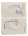 KatNr 517 Hans Poelzig Two sketchbooks: Royal Opera in Berlin, Großes Schaupielhaus in Berlin. Probably around 1904 / around 1912/ 1918.