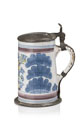 KatNr 861 Walzenkrug. Bayreuther Fayencenfabrik. Periode Pfeiffer-Fränkel, 1757.