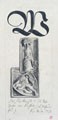 KatNr 507   Richard Müller "Initiale W (Wappenschild)". 1938.