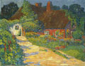 KatNr 233   Franz Gaudeck "Sonniges Häuschen in Baabe (Rügen)". 1917.
