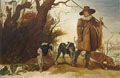 KatNr 199   Jan Wildens (verkleinerte Kopie nach), Winterlandschaft mit einem Jäger. 1923 / Vorlage 1624.