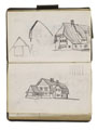 KatNr 516 Hans Poelzig Two sketchbooks: Town hall extension in Loewenberg (Silesia), residential buildings, people's house. Around 1903-05 / around 1918.
