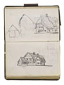 KatNr 516 Hans Poelzig Two sketchbooks: Town hall extension in Loewenberg (Silesia), residential buildings, people's house. Around 1903-05 / around 1918.